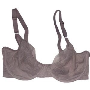 New NWOT Smart and Sexy SA1388 Sheer Mesh Underwire Bra 36DDD Nude Tan Beige